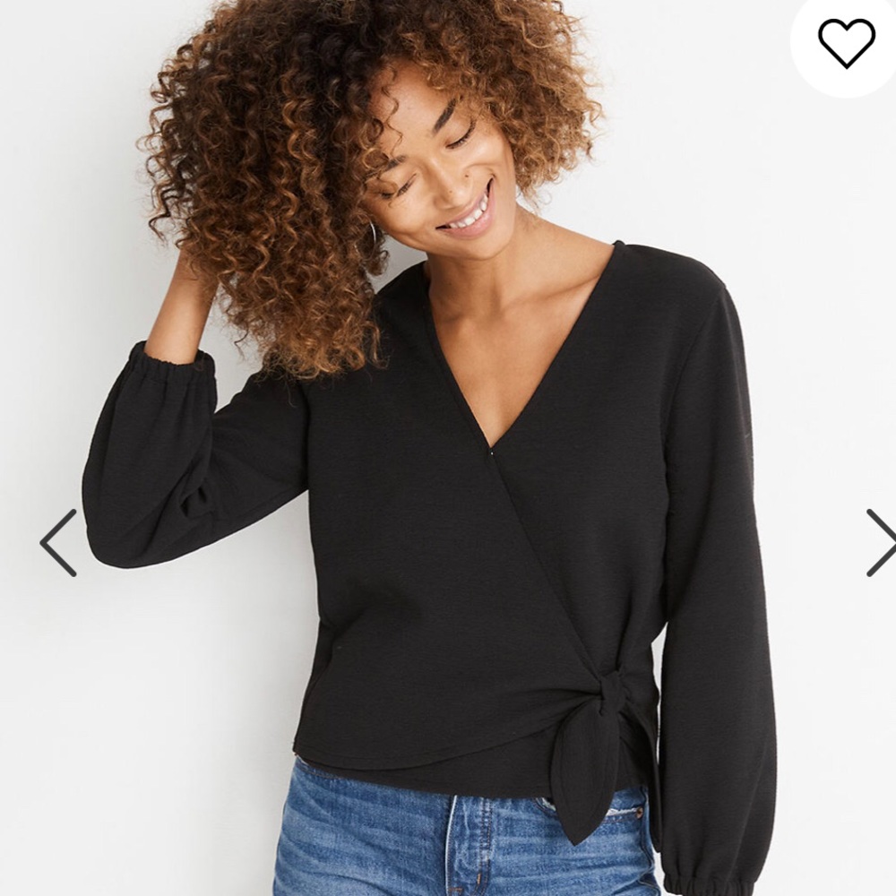 Texture & Thread (Madewell) Crepe Wrap Top -M